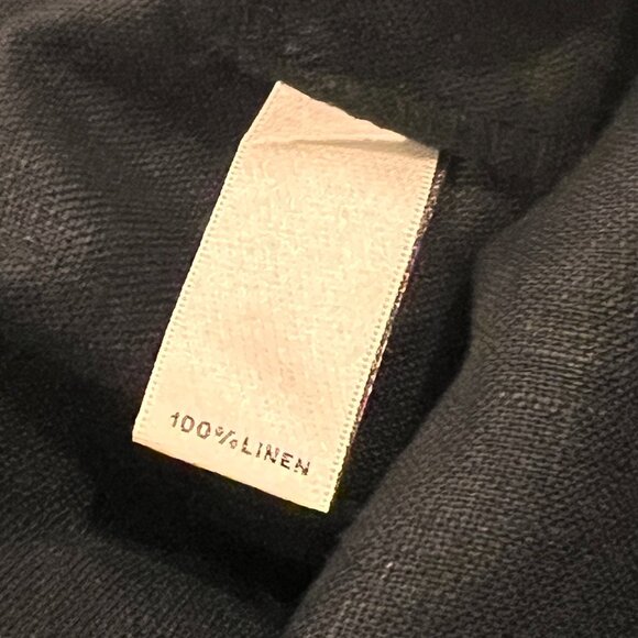 Neiman Marcus Sleeveless Linen Wide Leg Cropped Jumpsuit, Black, L - Picture 4 of 9